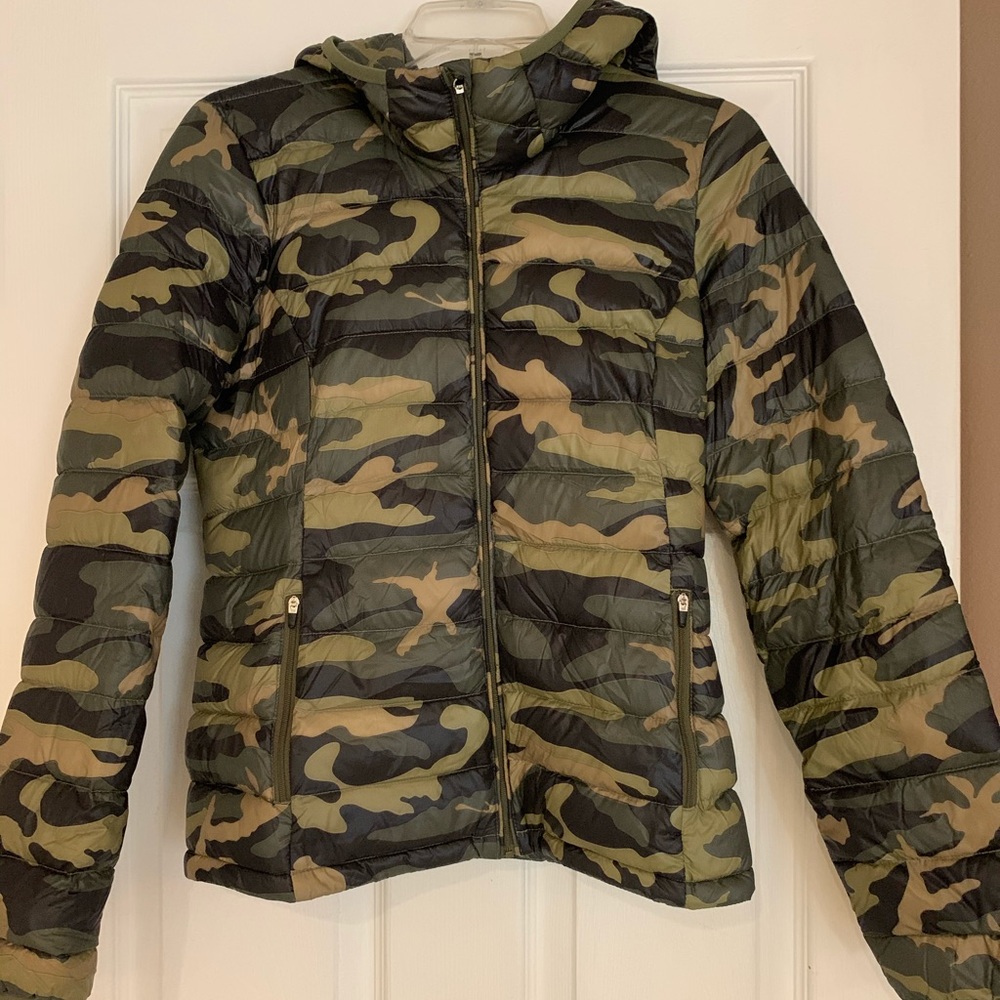 “Parklife” camo full zip hooded jacket